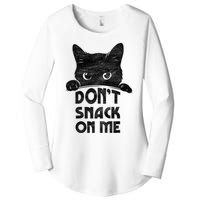 DonT Snack On Me Funny Cats Lover 2024 Women's Perfect Tri Tunic Long Sleeve Shirt