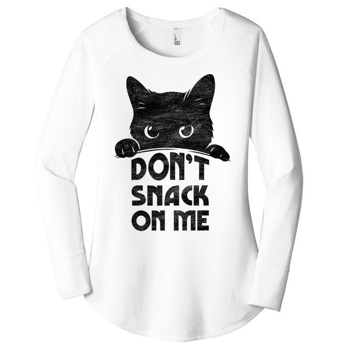 DonT Snack On Me Funny Cats Lover 2024 Women's Perfect Tri Tunic Long Sleeve Shirt