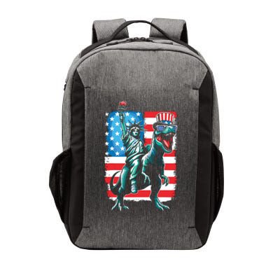 Dino Statue Of Liberty 4th Of July Boy American Flag Vector Backpack