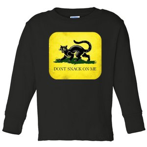 DonT Snack On Me Funny Cats Dogs Pet Toddler Long Sleeve Shirt