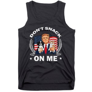 DonT Snack On Me Funny Cat Donald Trump Make Cat Safe Again Gift Tank Top