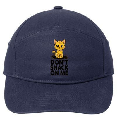 DonT Snack On Me Funny Cat 7-Panel Snapback Hat