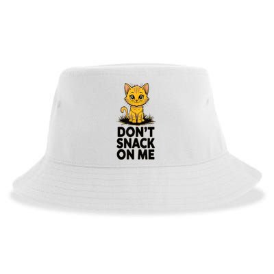 DonT Snack On Me Funny Cat Sustainable Bucket Hat