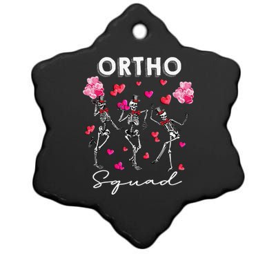 Dancing Skeleton Ortho Squad Orthopedic Valentine's Day Ceramic Star Ornament