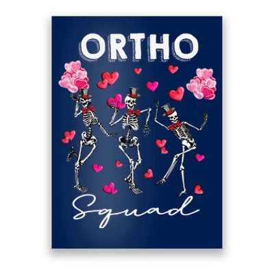 Dancing Skeleton Ortho Squad Orthopedic Valentine's Day Poster