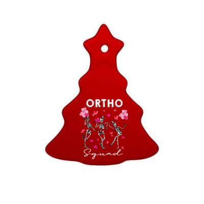 Dancing Skeleton Ortho Squad Orthopedic Valentine's Day Ceramic Tree Ornament