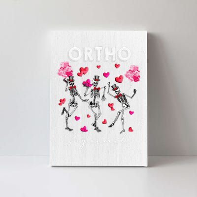 Dancing Skeleton Ortho Squad Orthopedic Valentine's Day Canvas