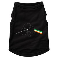 Dark Side Of The Shamrock Funny Saint Patrick's Day Doggie Tank