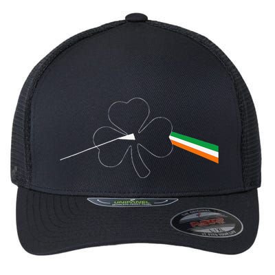 Dark Side Of The Shamrock Funny Saint Patrick's Day Flexfit Unipanel Trucker Cap