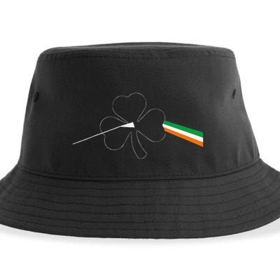Dark Side Of The Shamrock Funny Saint Patrick's Day Sustainable Bucket Hat