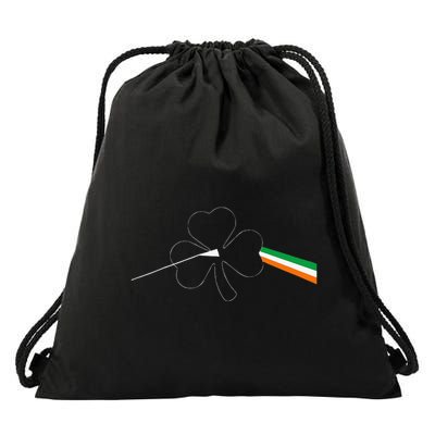 Dark Side Of The Shamrock Funny Saint Patrick's Day Drawstring Bag