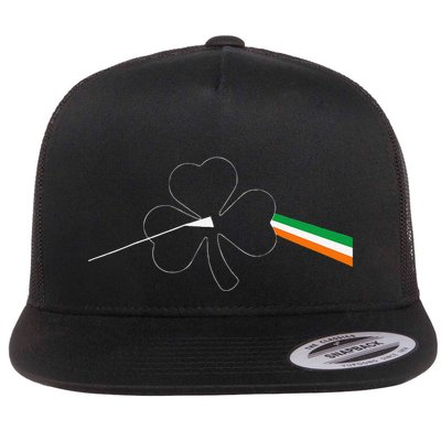 Dark Side Of The Shamrock Funny Saint Patrick's Day Flatbill Hat