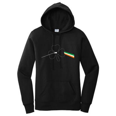 Dark Side Of The Shamrock Funny Saint Patrick's Day Women's Pullover Hoodie