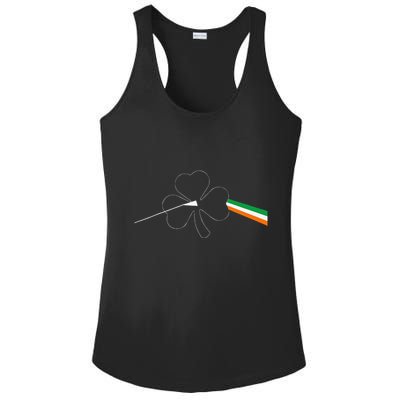 Dark Side Of The Shamrock Funny Saint Patrick's Day Ladies PosiCharge Competitor Racerback Tank