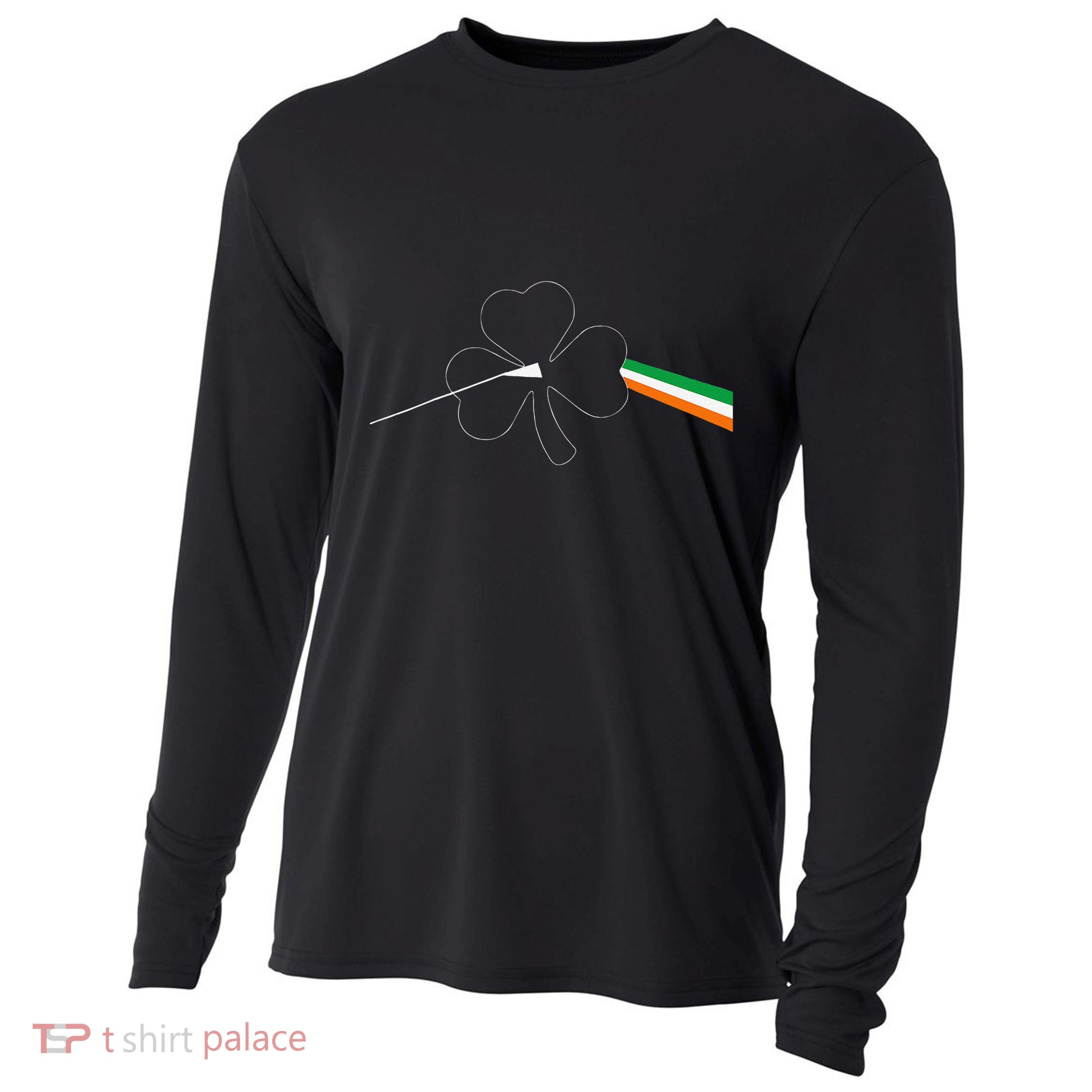 Dark Side Of The Shamrock Funny Saint Patrick's Day Cooling Performance Long Sleeve Crew