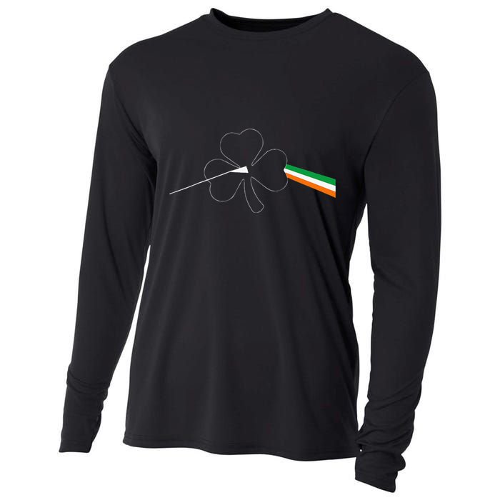 Dark Side Of The Shamrock Funny Saint Patrick's Day Cooling Performance Long Sleeve Crew