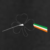 Dark Side Of The Shamrock Funny Saint Patrick's Day Golf Towel