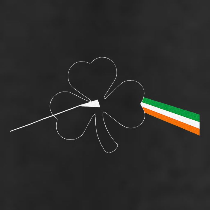 Dark Side Of The Shamrock Funny Saint Patrick's Day Golf Towel
