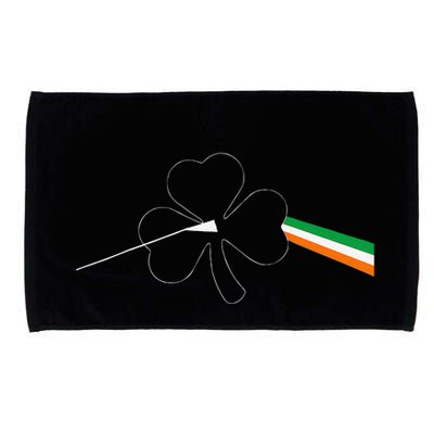 Dark Side Of The Shamrock Funny Saint Patrick's Day Microfiber Hand Towel