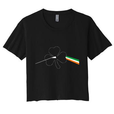 Dark Side Of The Shamrock Funny Saint Patrick's Day Crop Top