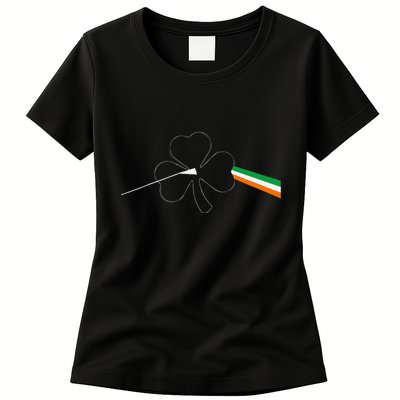Dark Side Of The Shamrock Funny Saint Patrick's Day Womens T-Shirt