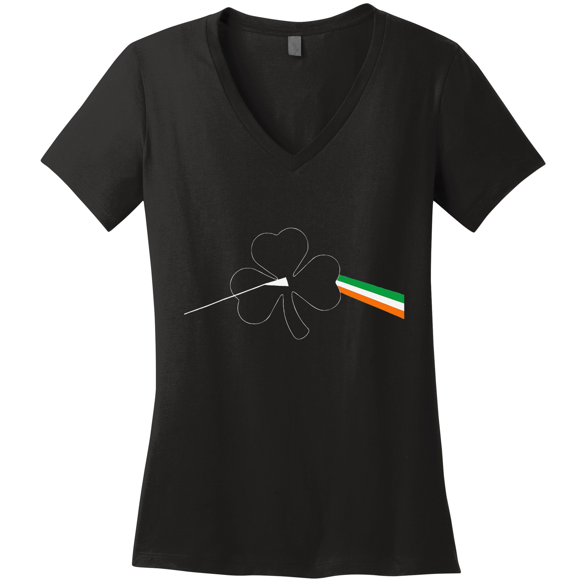 Dark Side Of The Shamrock Funny Saint Patrick's Day Women's V-Neck T-Shirt