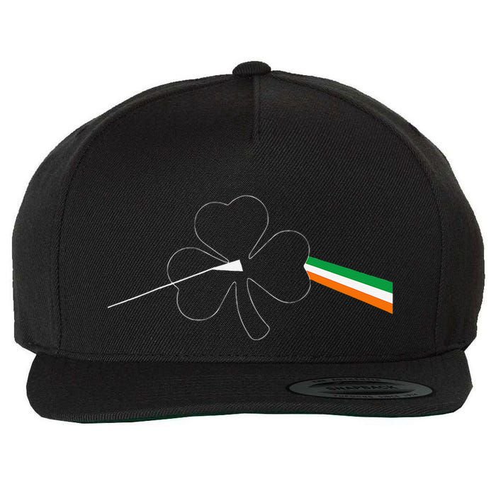 Dark Side Of The Shamrock Funny Saint Patrick's Day Wool Snapback Cap