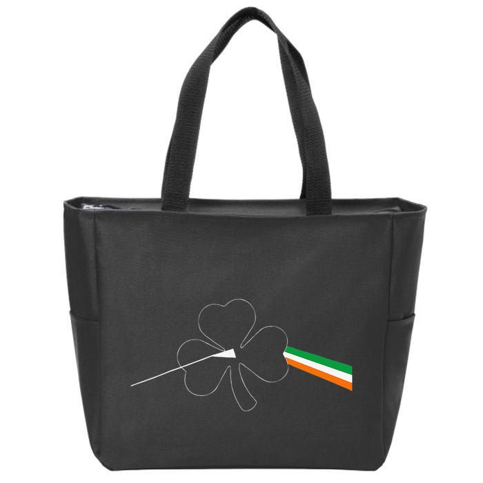 Dark Side Of The Shamrock Funny Saint Patrick's Day Zip Tote Bag