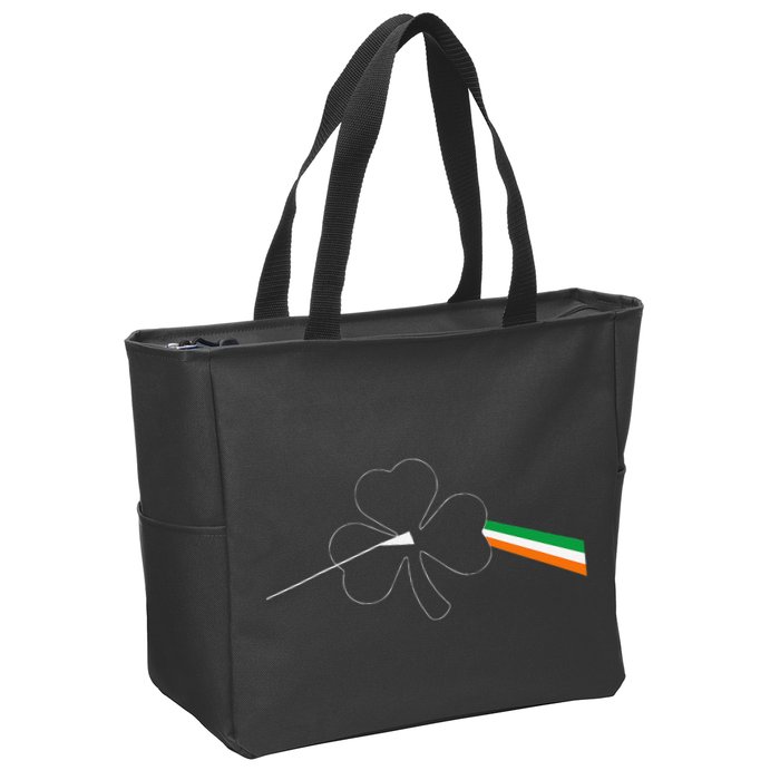 Dark Side Of The Shamrock Funny Saint Patrick's Day Zip Tote Bag