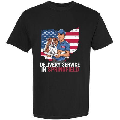 Delivery Service Oh Debate Trump Harris Eating The Dogs Garment-Dyed Heavyweight T-Shirt