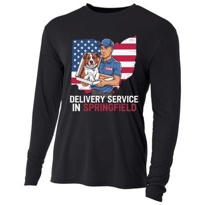 Delivery Service Oh Debate Trump Harris Eating The Dogs Cooling Performance Long Sleeve Crew