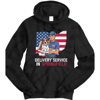 Delivery Service Oh Debate Trump Harris Eating The Dogs Tie Dye Hoodie