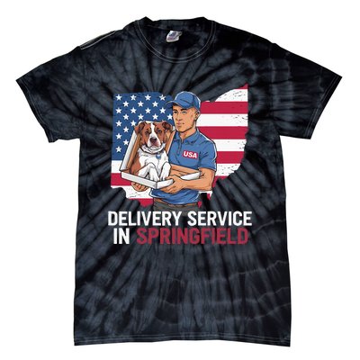 Delivery Service Oh Debate Trump Harris Eating The Dogs Tie-Dye T-Shirt