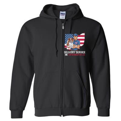 Delivery Service Oh Debate Trump Harris Eating The Dogs Full Zip Hoodie