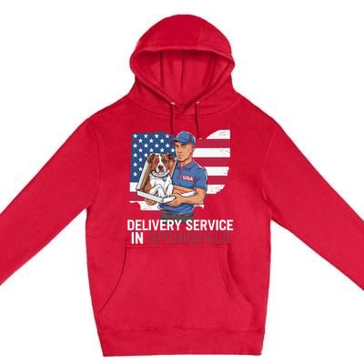 Delivery Service Oh Debate Trump Harris Eating The Dogs Premium Pullover Hoodie