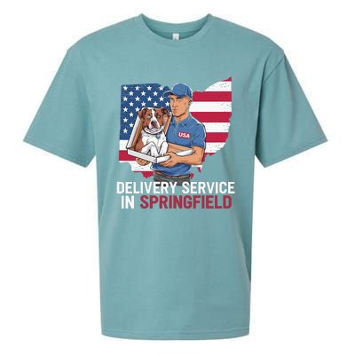 Delivery Service Oh Debate Trump Harris Eating The Dogs Sueded Cloud Jersey T-Shirt