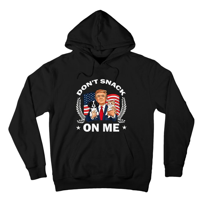 DonT Snack On Me Funny Cat Donald Trump Make Cat Safe Again Hoodie