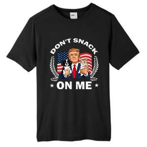 DonT Snack On Me Funny Cat Donald Trump Make Cat Safe Again Tall Fusion ChromaSoft Performance T-Shirt