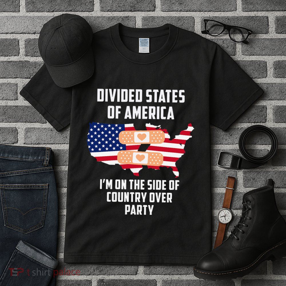 Divided States Of America Patriotic Love Country Over Party Tall T-Shirt