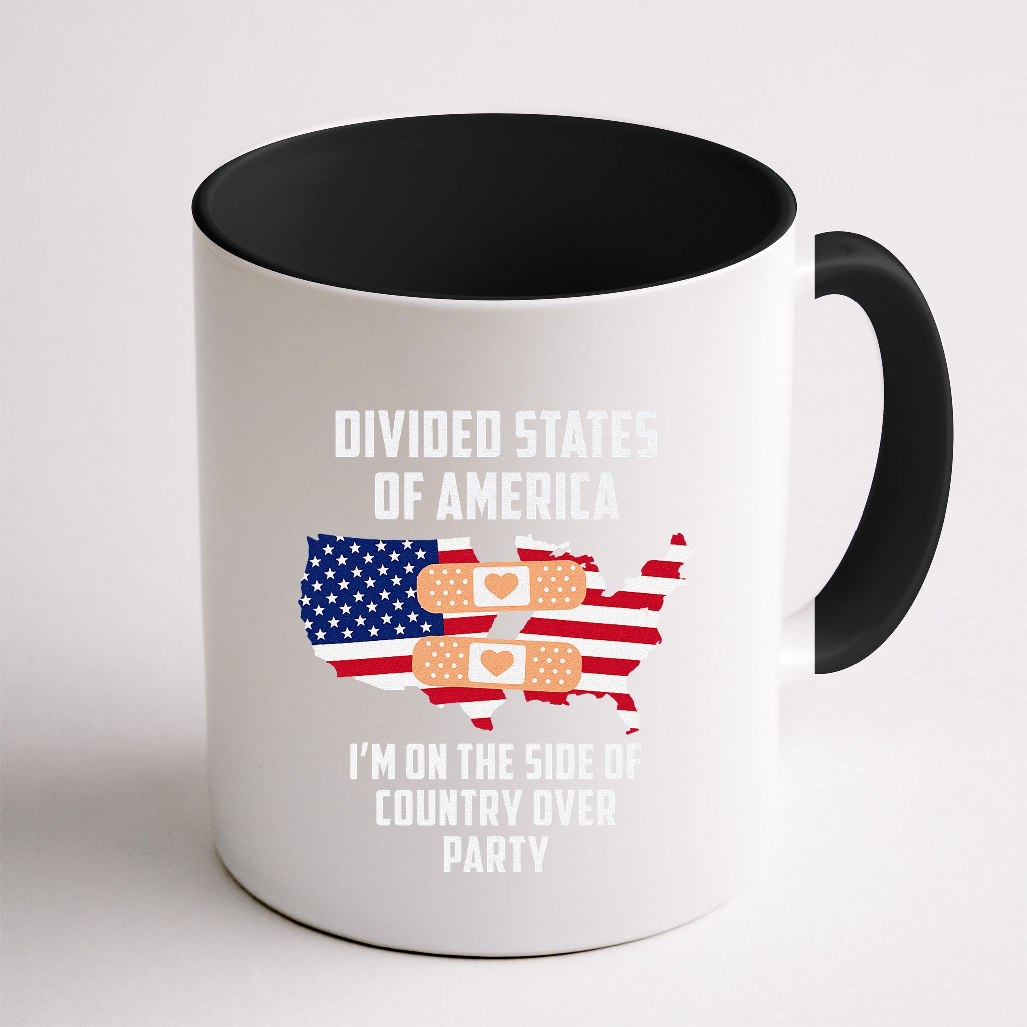 Divided States Of America Patriotic Love Country Over Party Mug