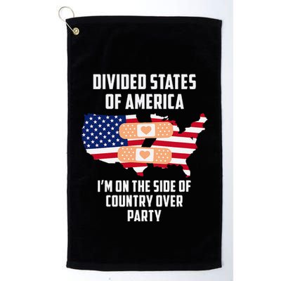 Divided States Of America Patriotic Love Country Over Party Golf Towel