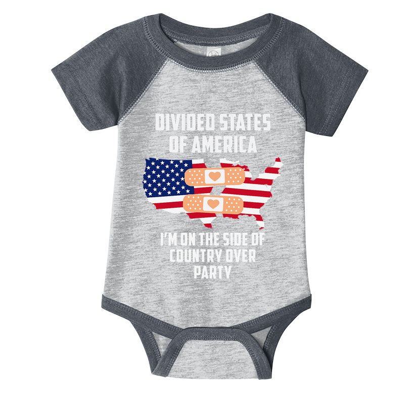 Divided States Of America Patriotic Love Country Over Party Infant Baby Jersey Bodysuit