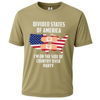 Divided States Of America Patriotic Love Country Over Party Cooling Performance Crew T-Shirt
