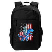 Dino Statue Of Liberty 4th Of July American Flag Patriotic 4th Of July Apparel B Backpack