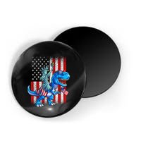 Dino Statue Of Liberty 4th Of July American Flag Patriotic 4th Of July Apparel B Magnet
