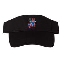 Dino Statue Of Liberty 4th Of July American Flag Patriotic 4th Of July Apparel B Visor