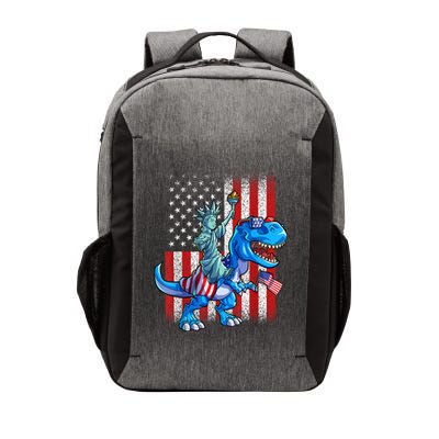 Dino Statue Of Liberty 4th Of July American Flag Patriotic 4th Of July Apparel B Vector Backpack