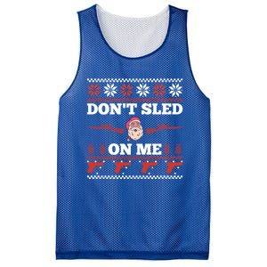 DonT Sled On Me Gun Owner Pun Santa Guns Ugly Christmas Gift Mesh Reversible Basketball Jersey Tank