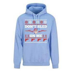 DonT Sled On Me Gun Owner Pun Santa Guns Ugly Christmas Gift Unisex Surf Hoodie