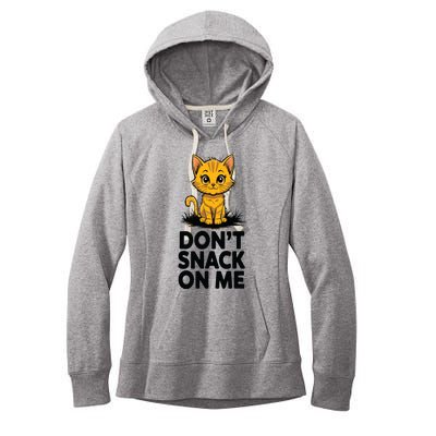 Dont Snack On Me Funny Cat Women's Fleece Hoodie